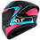 Miniatura: Capacete KYT TT Course Overtech Preto Azul e Rosa