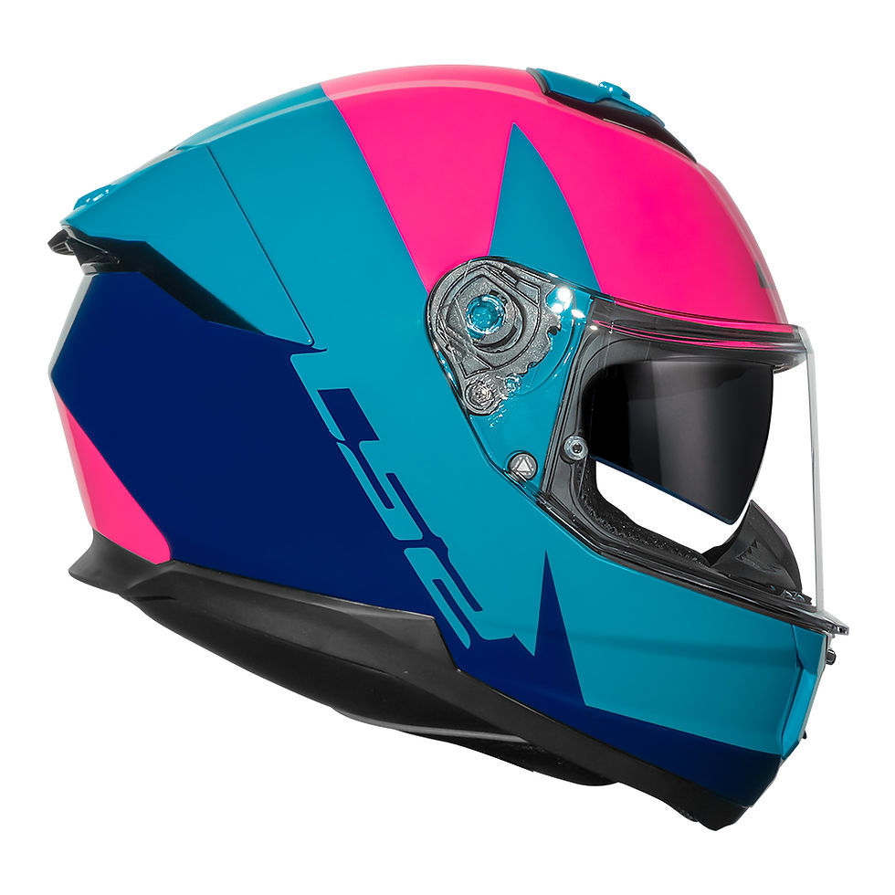 Miniatura: Capacete LS2 FF808 Stream II Thunderbiz Navy Azul e Rosa