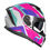 Miniatura: Capacete Race Tech Volt Track Branco e Rosa