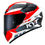 Miniatura: Capacete KYT TT Course Gear Preto e Vermelho