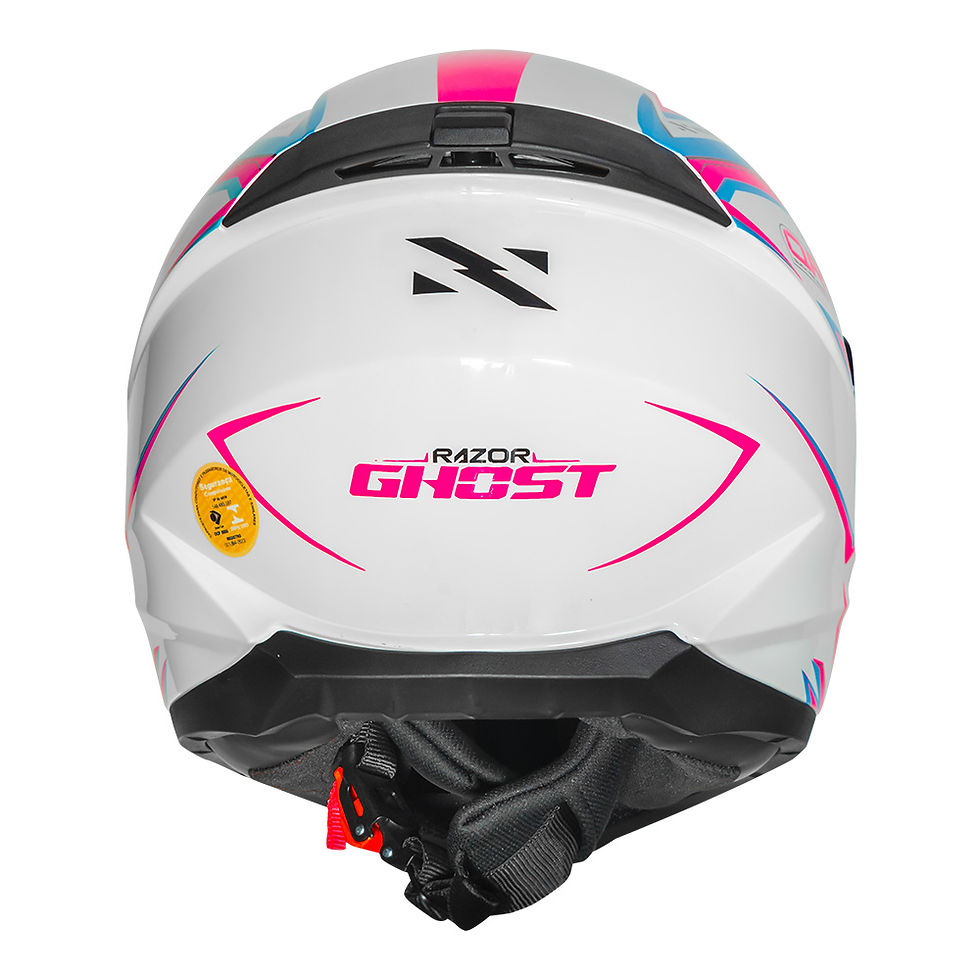 Miniatura: Capacete Norisk Razor Ghost Branco e Rosa