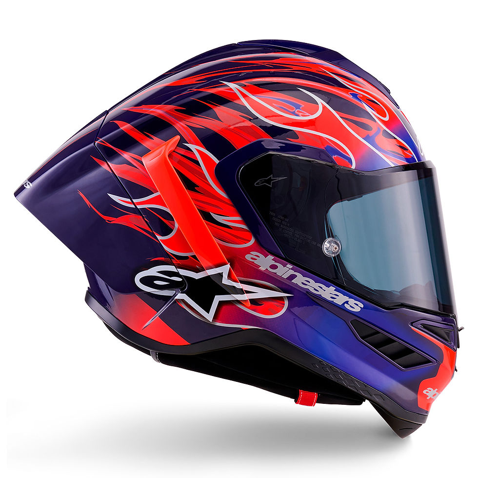 Miniatura: Capacete Alpinestars SR10 Flyte Jorge Martin Roxo e Vermelho
