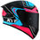 Miniatura: Capacete KYT TT Course Overtech Preto Azul e Rosa