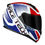 Miniatura: Capacete Race Tech Sector Slash Branco e Azul