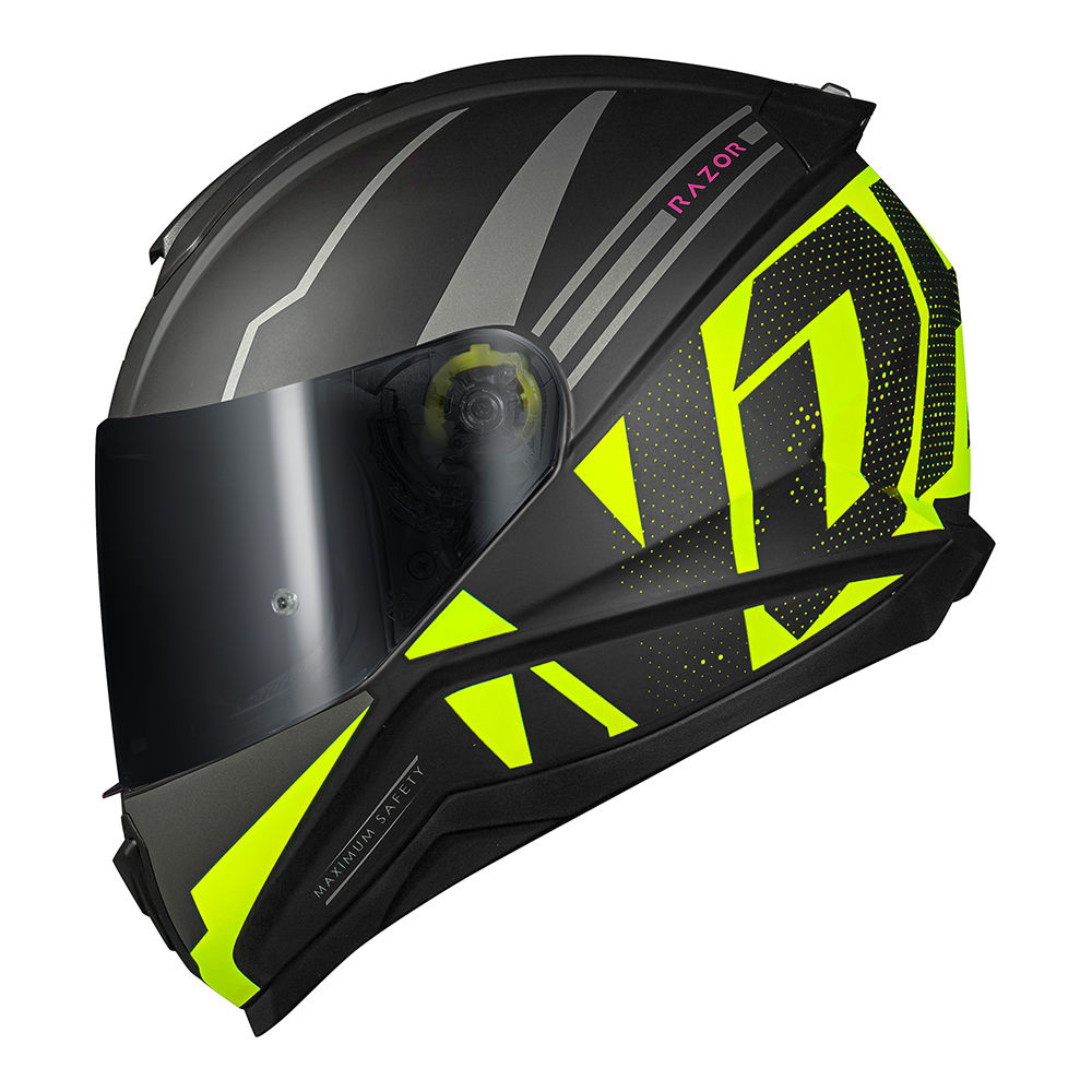 Capacete Norisk Razor Full Preto e Amarelo Fosco