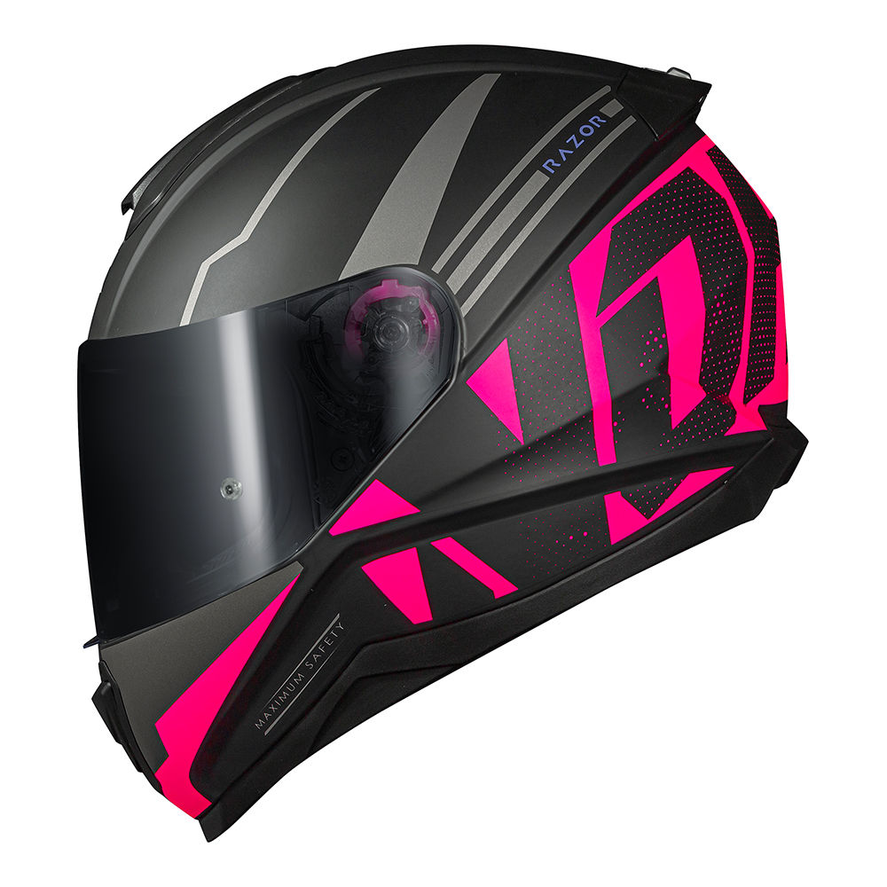 Capacete Norisk Razor Full Preto e Rosa Fosco