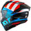 Miniatura: Capacete KYT R2R Straight Azul e Vermelho