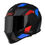 Miniatura: Capacete X11 Revo Pro Flagger 2 Preto Azul e Vermelho Fosco