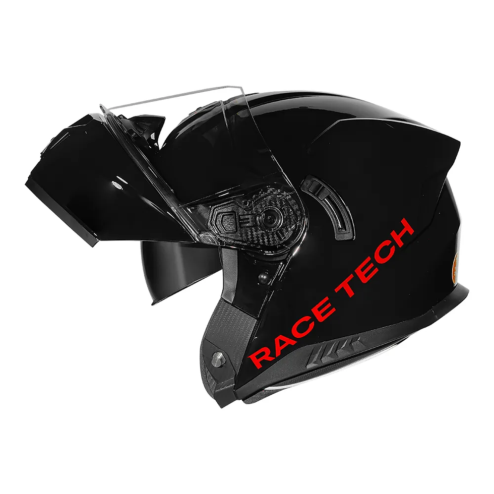 Capacete Race Tech Signal Monocolor Preto Brilhante