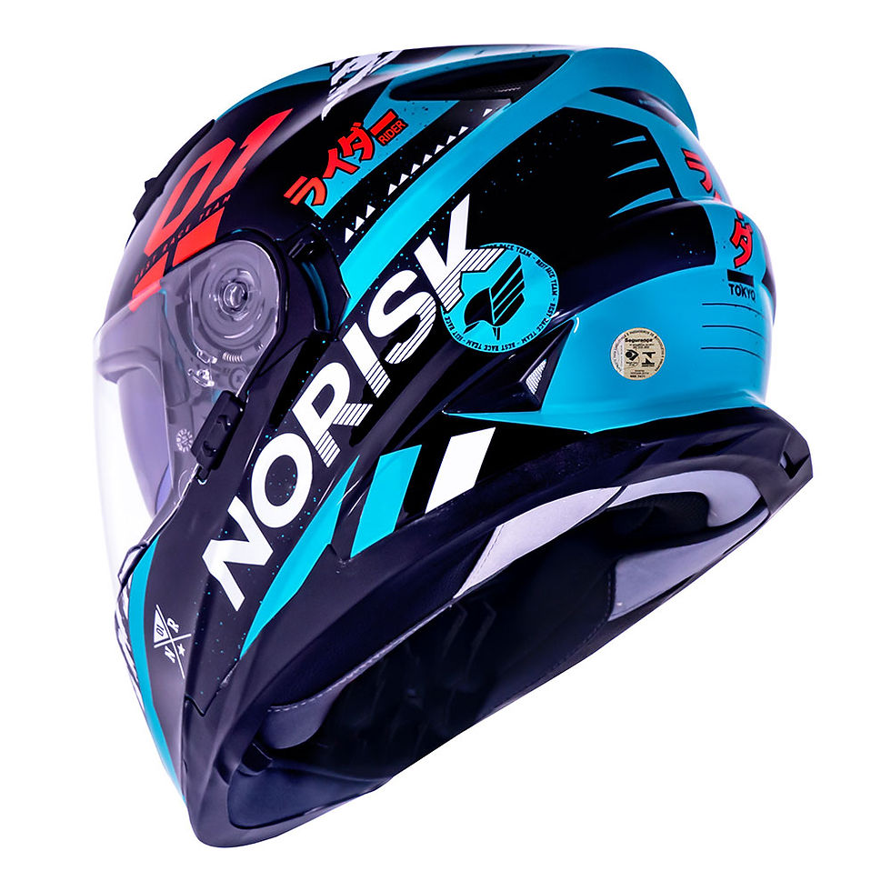 Miniatura: Capacete Norisk FF302 Tokyo Preto e Verde