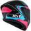 Miniatura: Capacete KYT TT Course Overtech Preto Azul e Rosa