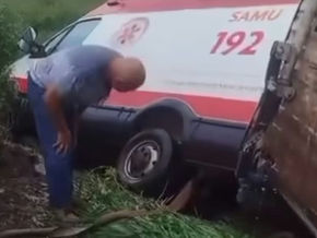 Ambulância escapa de tragédia na BR-316 próximo a Santa Inês.