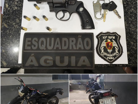 Na cidade de Pinheiro, a polícia prende assaltantes suspeitos de cometer vários roubos
