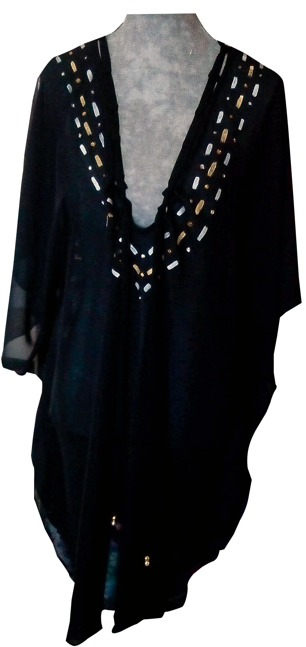 Black tuniquegolden and silver details