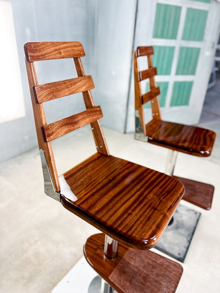 bar stool mahogany chair ladder back, sailfish series