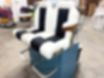MODEL LPC Leaning Post Cooler – Compact boat seating with flip-up bolster, folding armrests, footres
