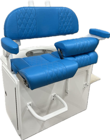 
MODEL LP50 LIVE WELL LEANING POST-NAUTICAL DESIGN INC 50 GALLON BOAT SEATING WITH STORAGE-HELM SEATS
