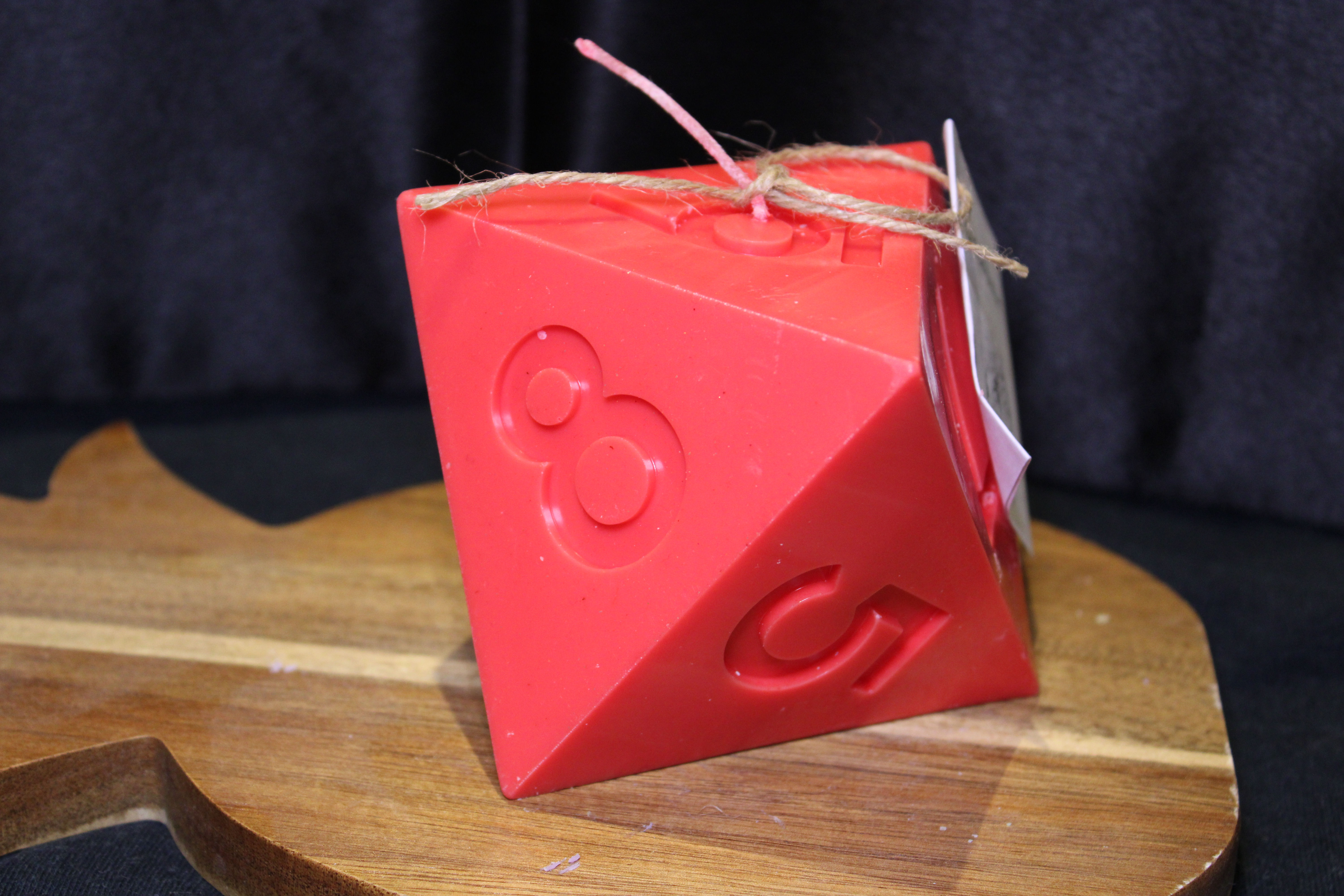 D8 Dice Candle Red Cocoa Butter