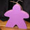Thumbnail: Small Meeple Candle Purple Lavender