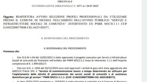 NICOSIA, RIAPERTURA SELEZIONE PERSONALE PER N.7 PROFILI PROFESSIONALI