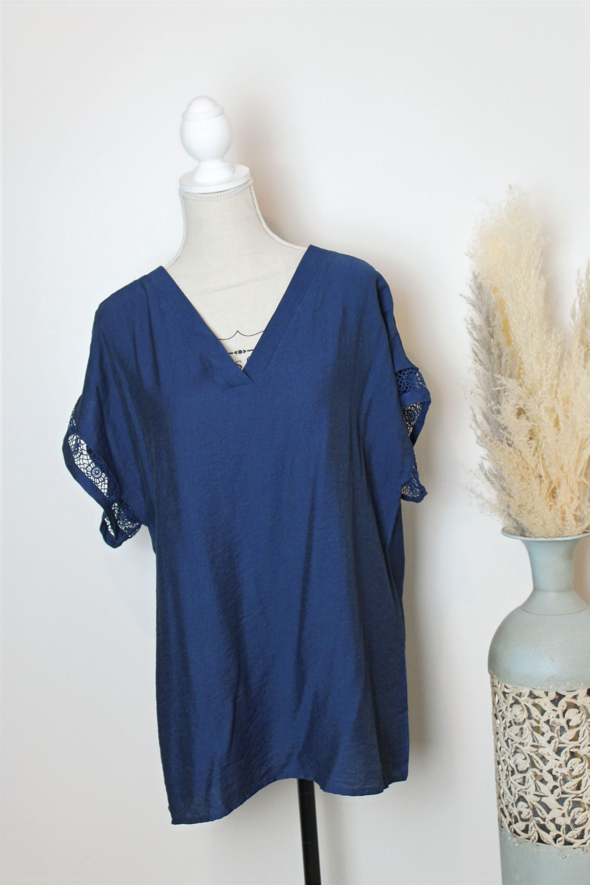 Blouse bleue GRANDE TAILLE