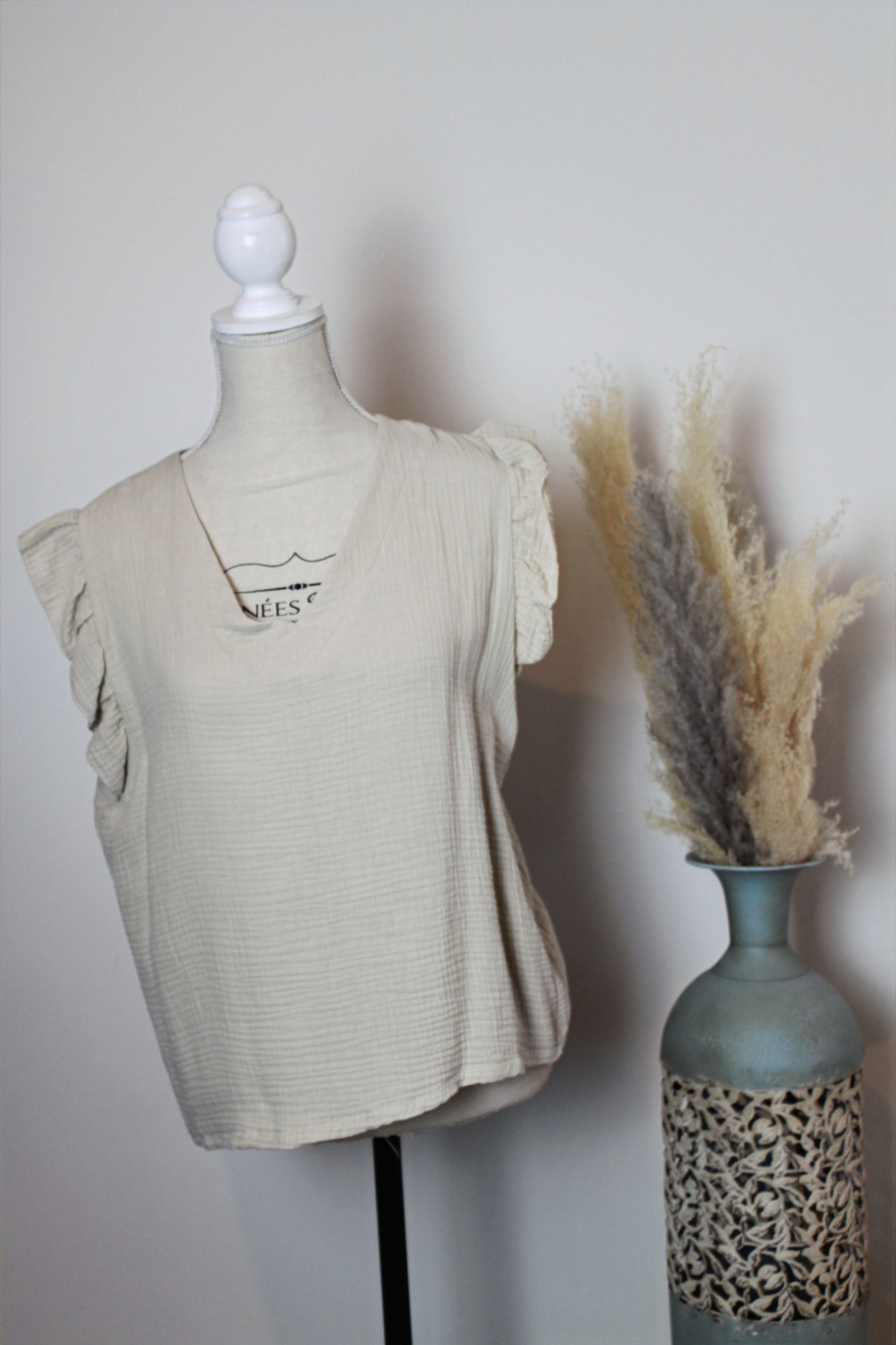 Top coton beige