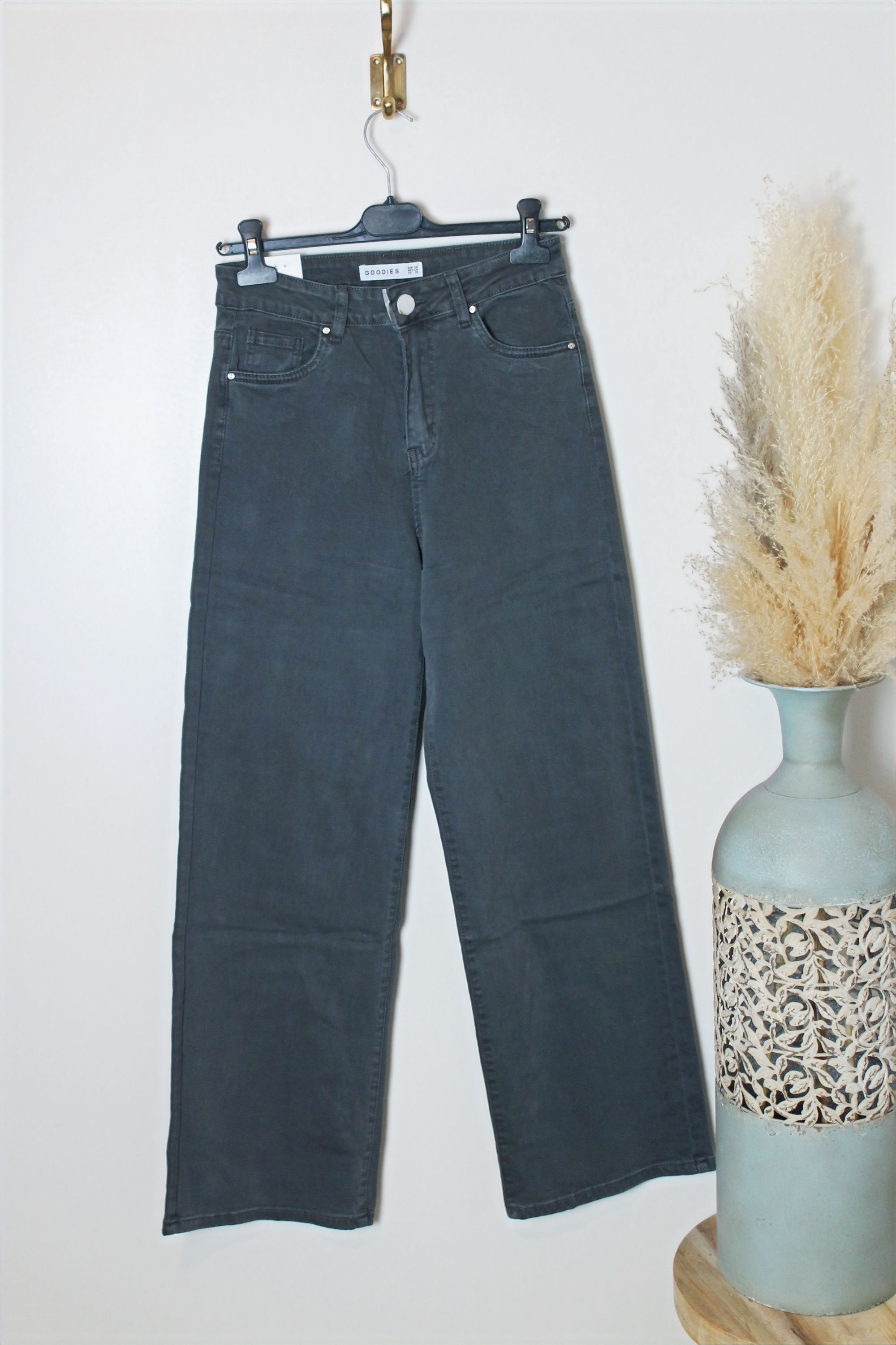 Pantalon gris wide leg