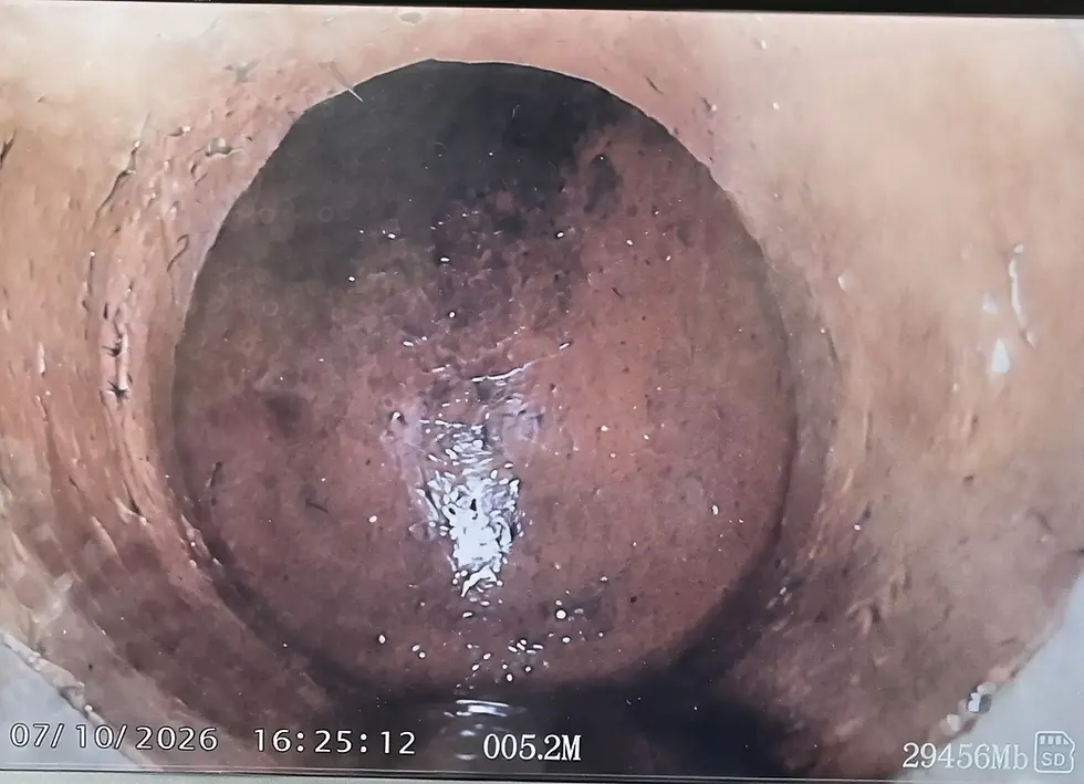 CCTV footage showing a boundary trap shaft in good condition