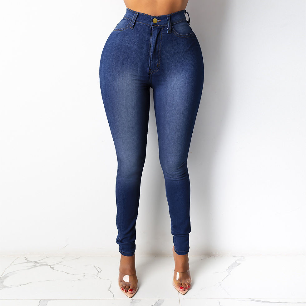 Thumbnail: TG040 High Waist Denim Skinny Jeans Women's Pants & Trousers Jeans Pants