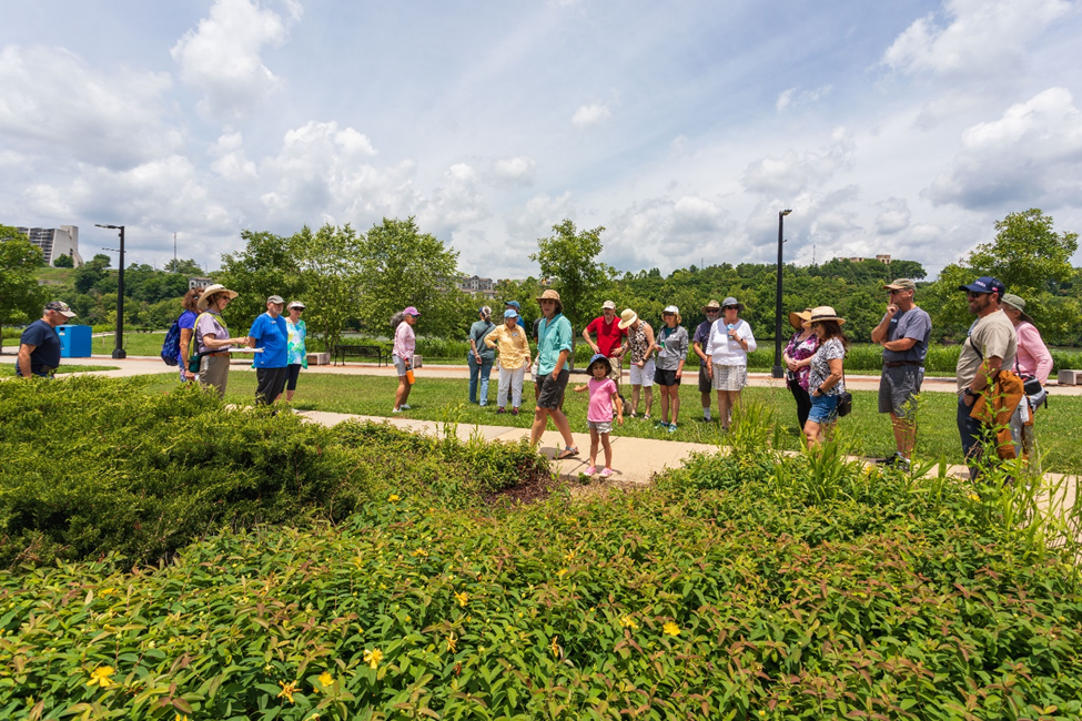 WATeR visitors along the pathway