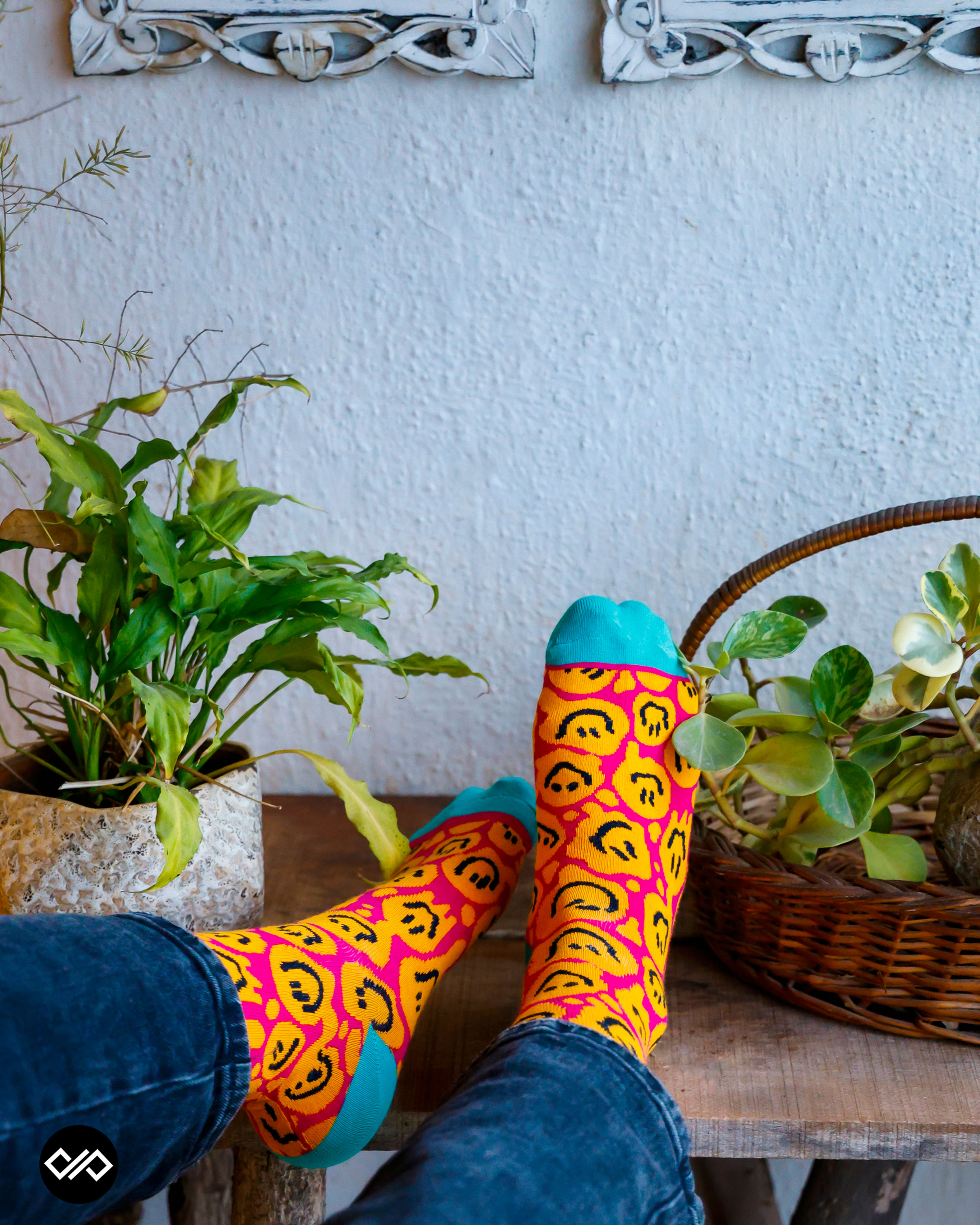 Smiley Unisex Crew Length Socks