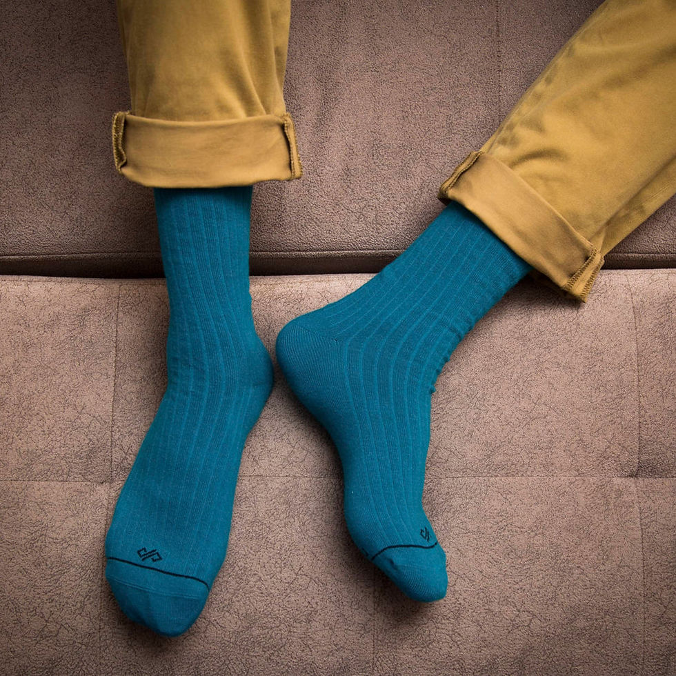 Thumbnail: Unisex Crew Socks - 3 Pairs of Trendy Cotton Solids