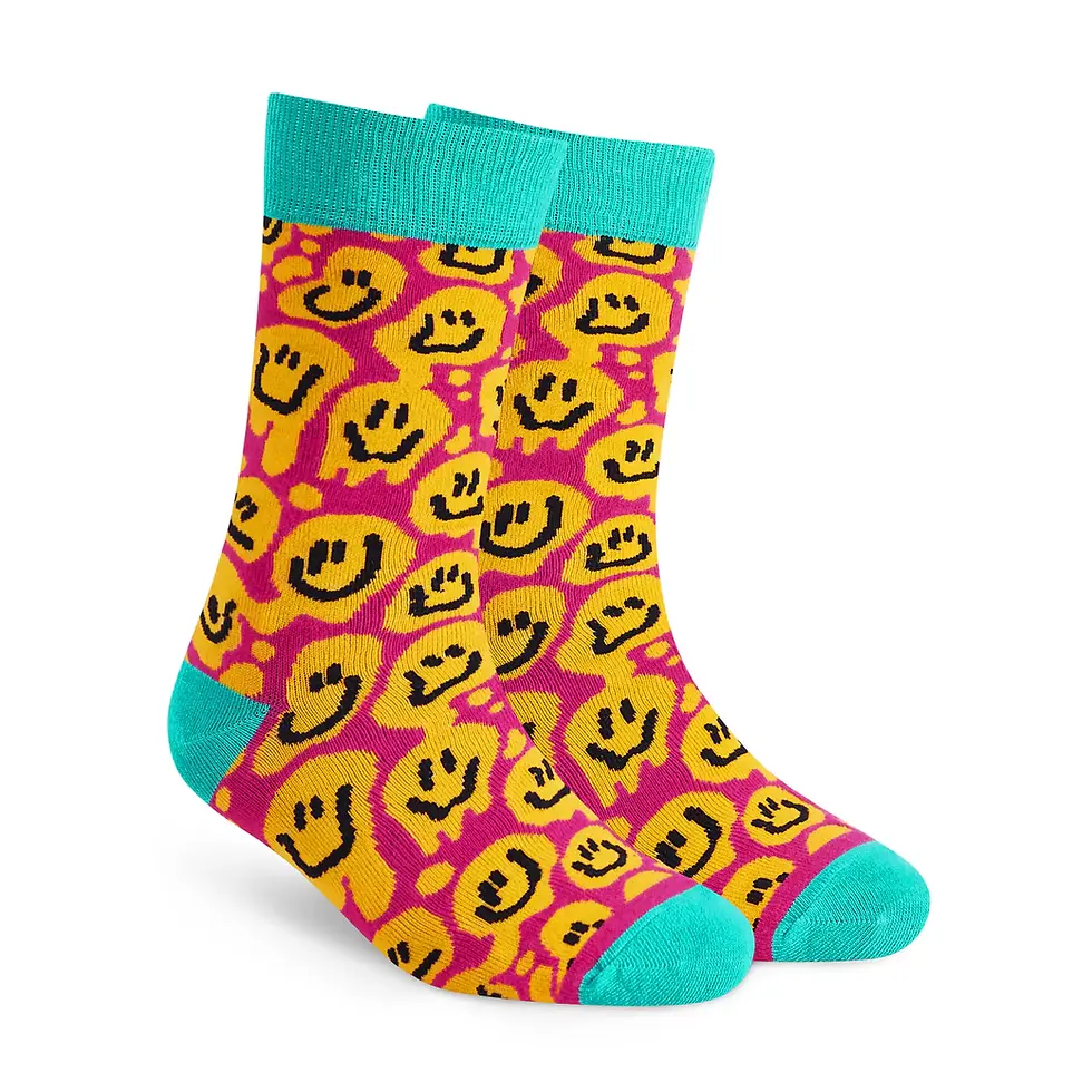 Thumbnail: Smiley Unisex Crew Length Socks