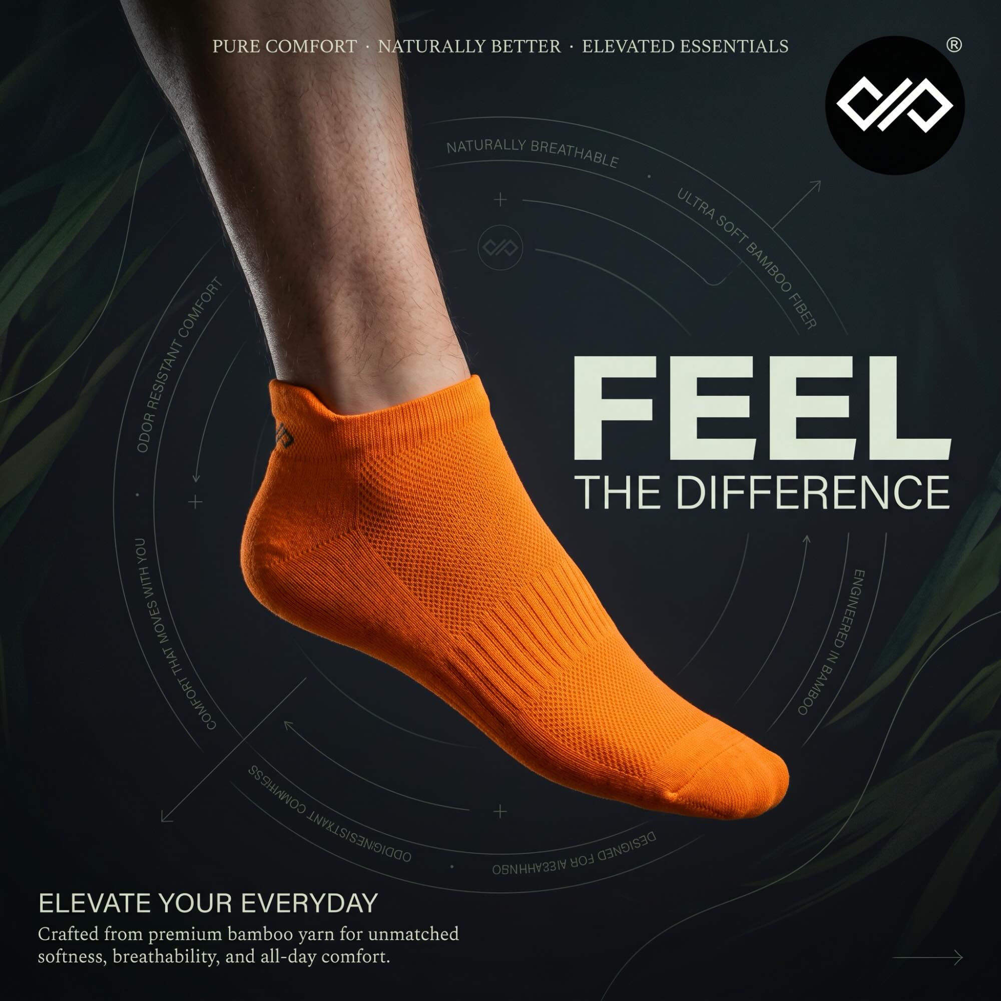 Orange Bamboo Ankle Length