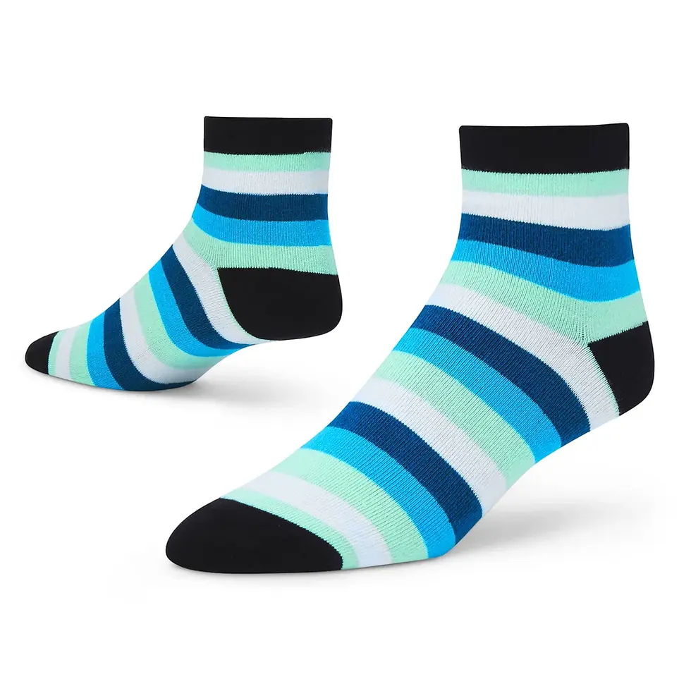 Thumbnail: Unisex Stripes Ankle Socks - Pack Of 2 Pairs