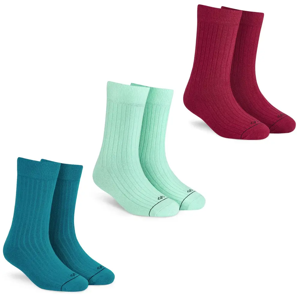 Unisex Crew Socks - 3 Pairs of Trendy Cotton Solids