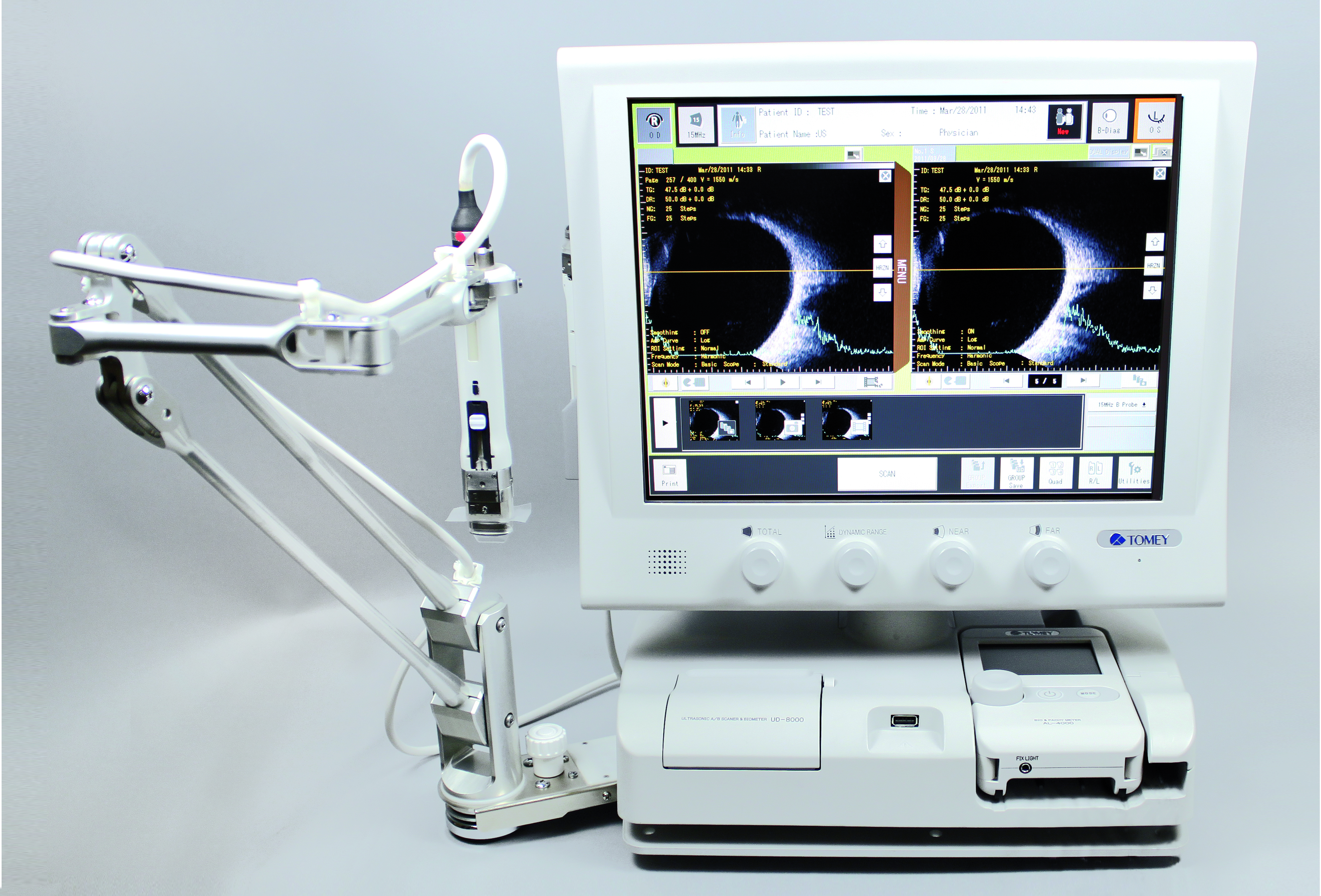 Ультразвуковой A-scan скан B-scan Пахиметр