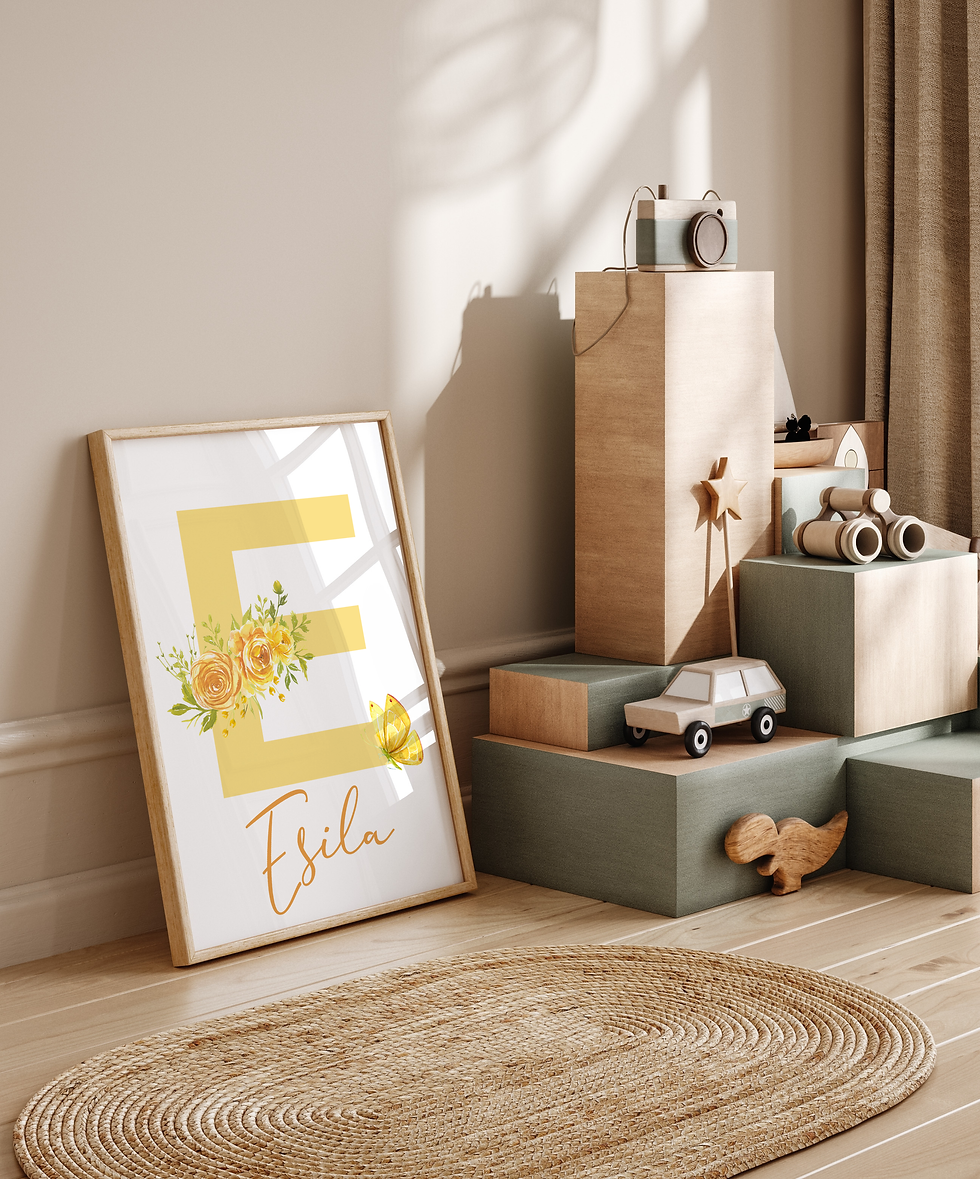 Küçük resim: İsme Özel Çiçek Temalı Tablo