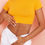Thumbnail: Mustard shortsleeve crop top