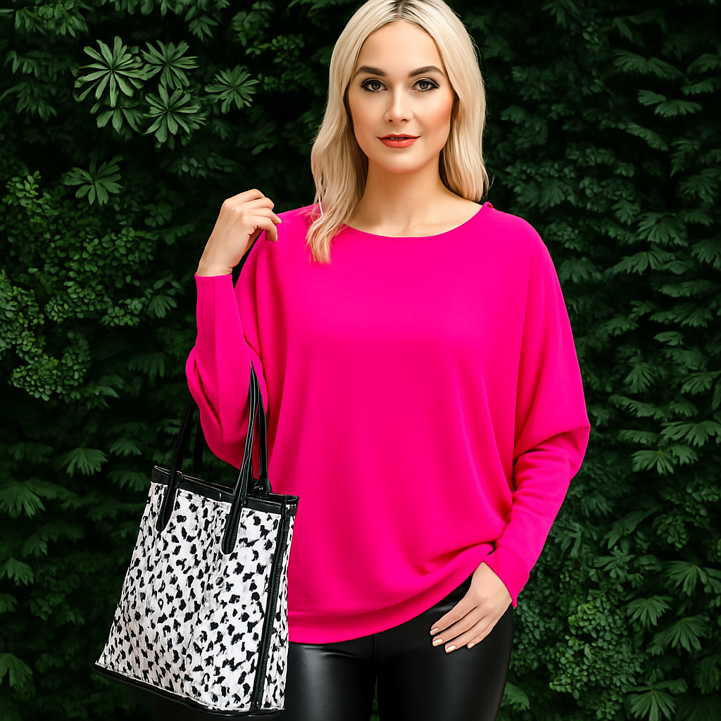 Cerise pink loose  top