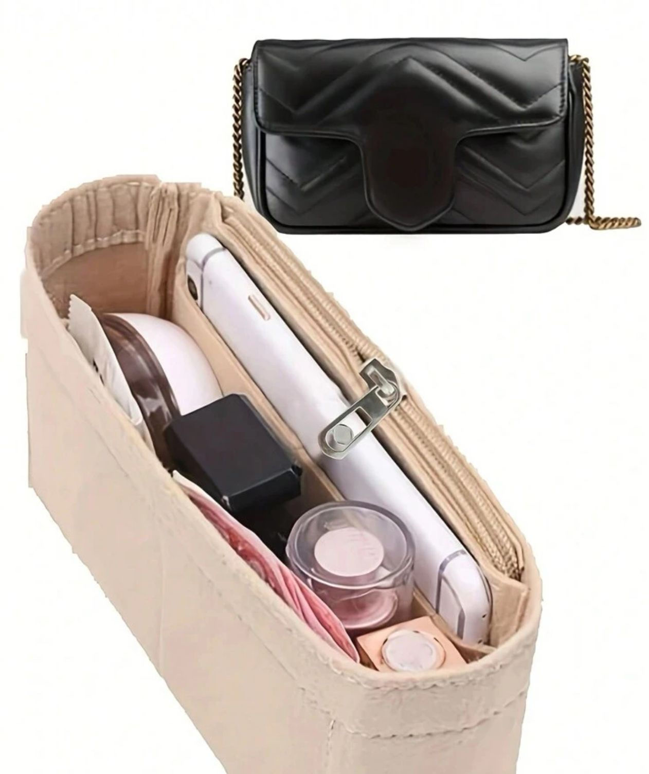 Small beige bag organiser(BO2)