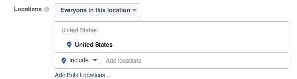 Facebook Ad Location Targeting