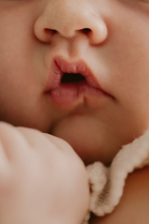 détails bouche bébé