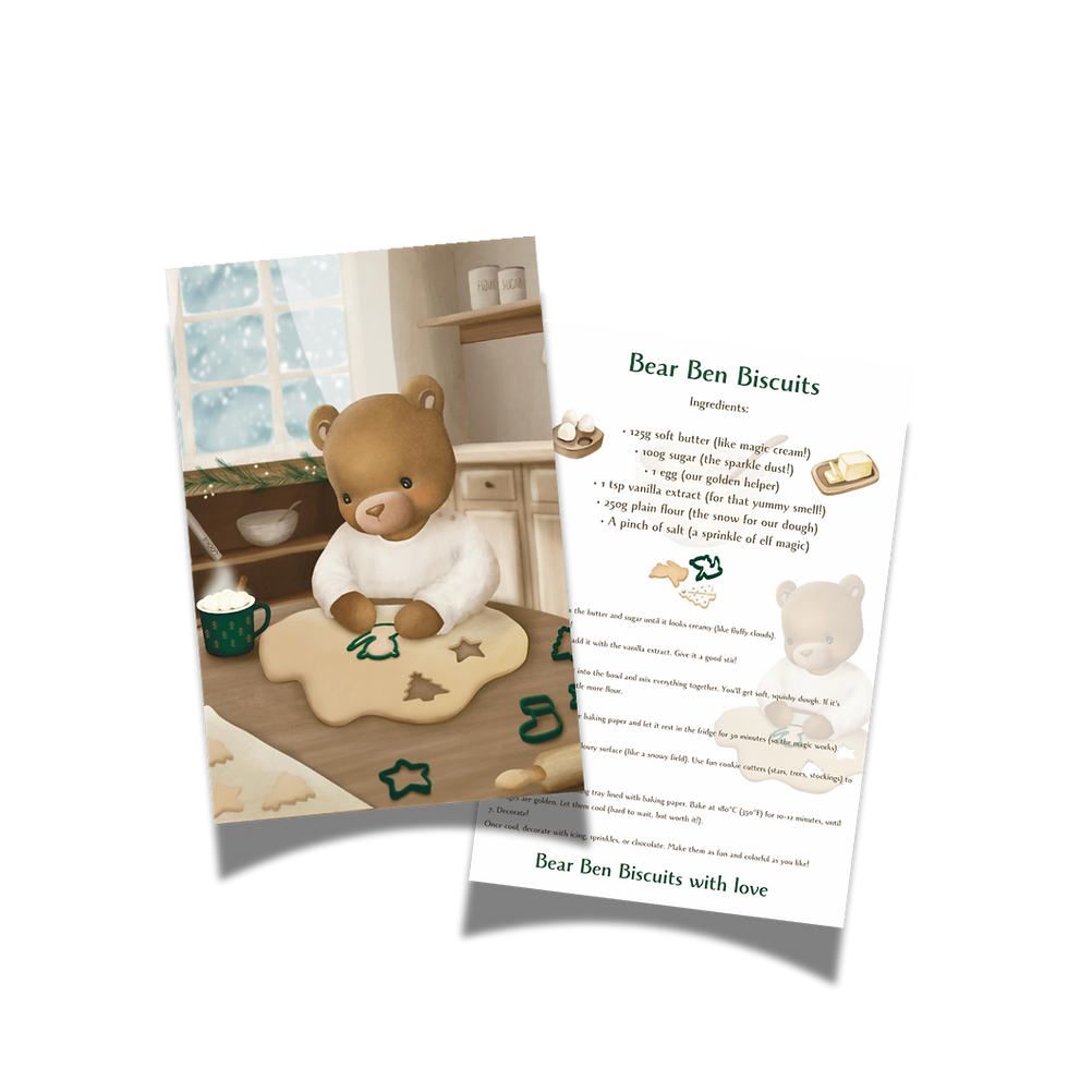 Plush Postcard 'Ben and Biscuits'