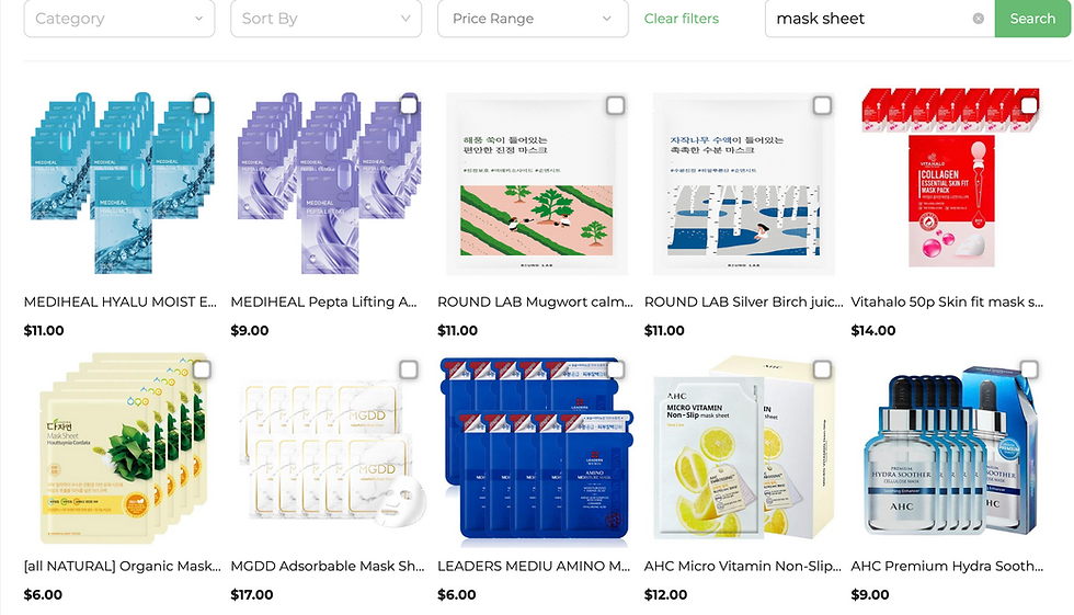 *Sheet Mask from K-dropshipping