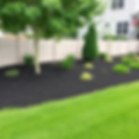 perfect mulch bed with black mulch