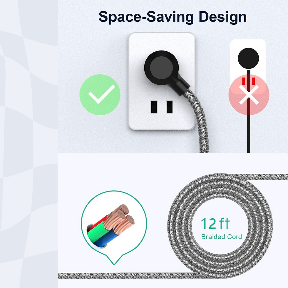 Thumbnail: Mifaso Surge Protector Power Stripe (12ft cord)