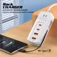 Thumbnail: 4 Port Rack Charger Anti Static Power Socket