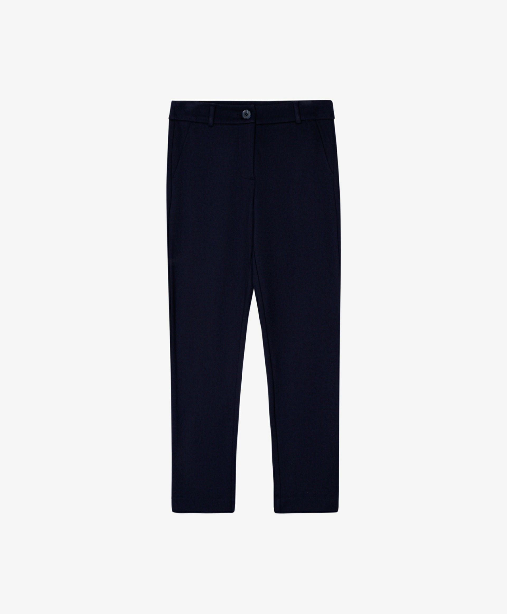 Брюки классические  с манжетами синие