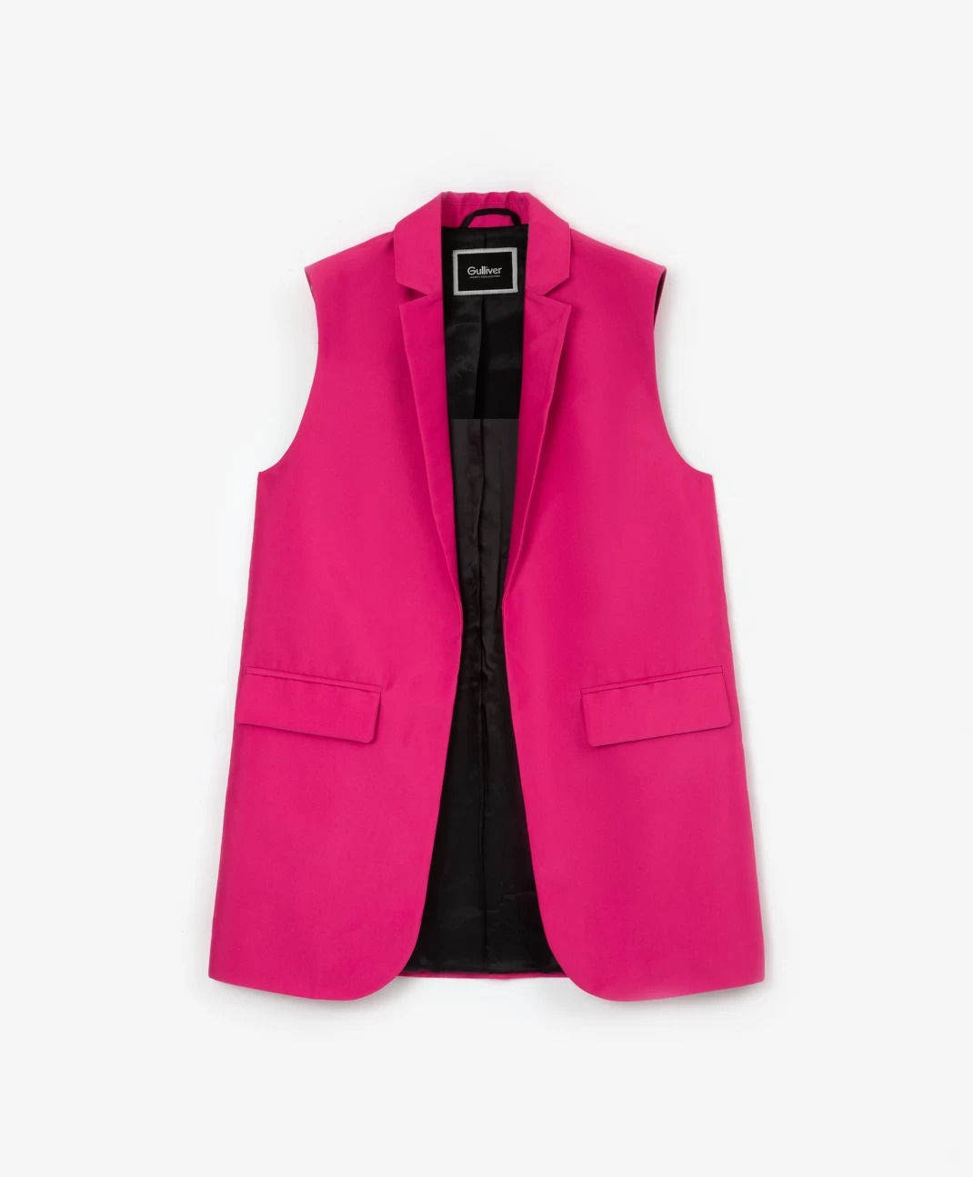 Жилет текстильный цвета фуксии